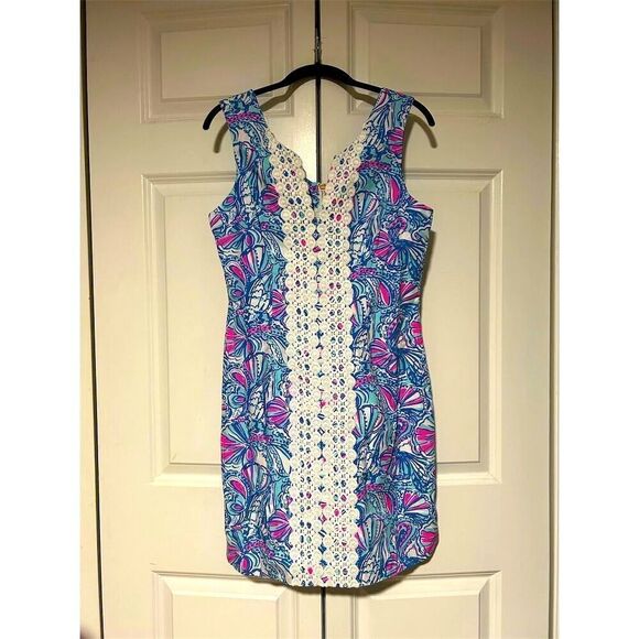 Lilly Pulitzer for Target Women's Shift Dress Size 10 Fan Print Sleevele… - Picture 1 of 10